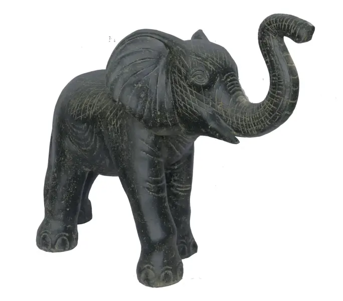 Product image 1 of the product “Elephant, 105 cm Length | Cast stone, handcrafted & coloured ”